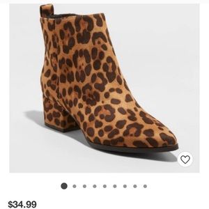 Cheetah print booties, 7.5 never worn